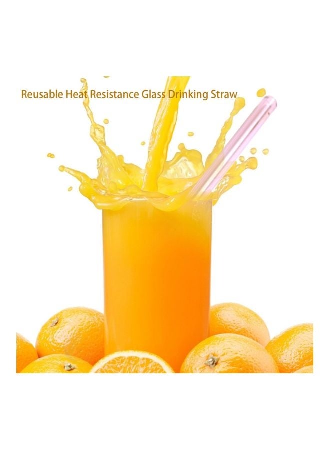 Colored spherical filter glass drinking straw, lip-protecting, heat-resistant, suitable for juice, milk and water consumption. - Image 5
